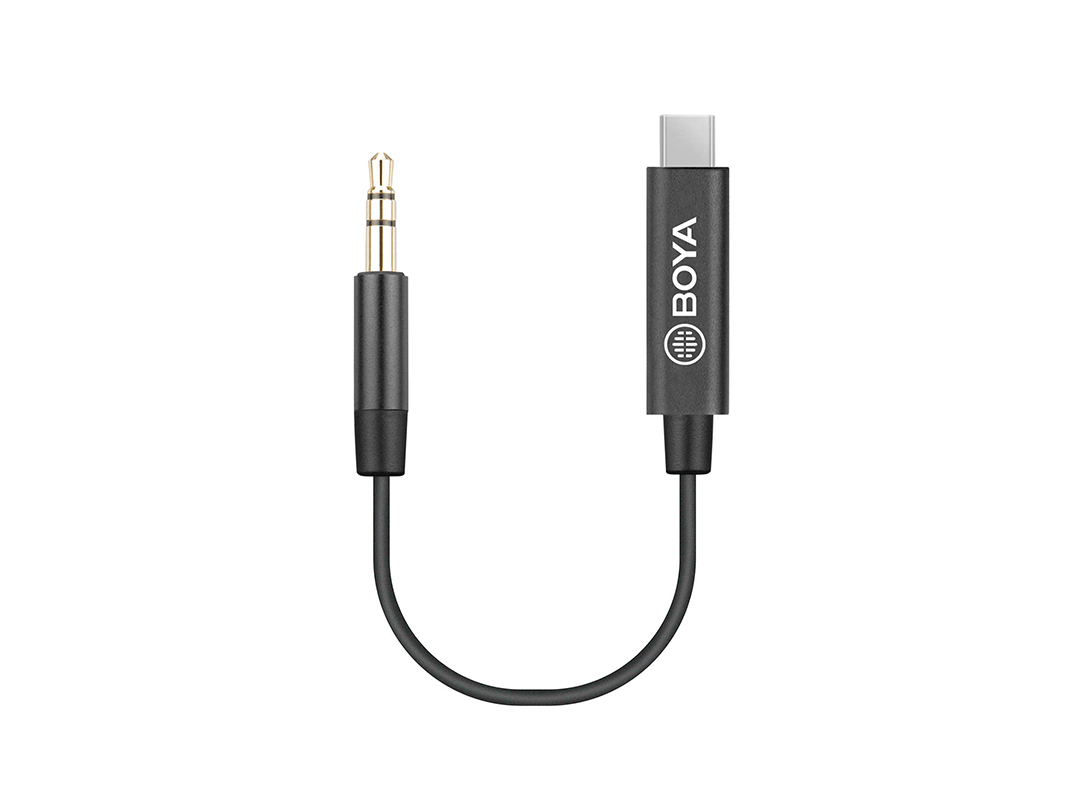 BOYA by-K2 3.5mm TRS Male to Type-C Male Adapter Cable in Qatar BOYA by-K2 3.5mm TRS Male to Type-C Male Adapter Cable in Qatar